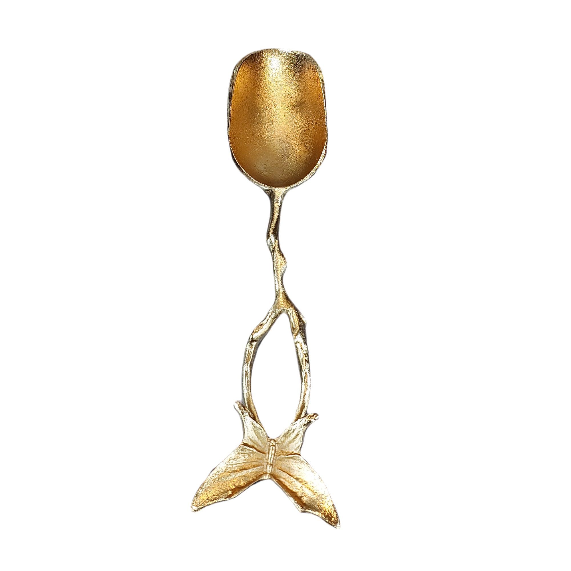 Price and Buy Nut Serving Spoon Butterfly Design in Golden