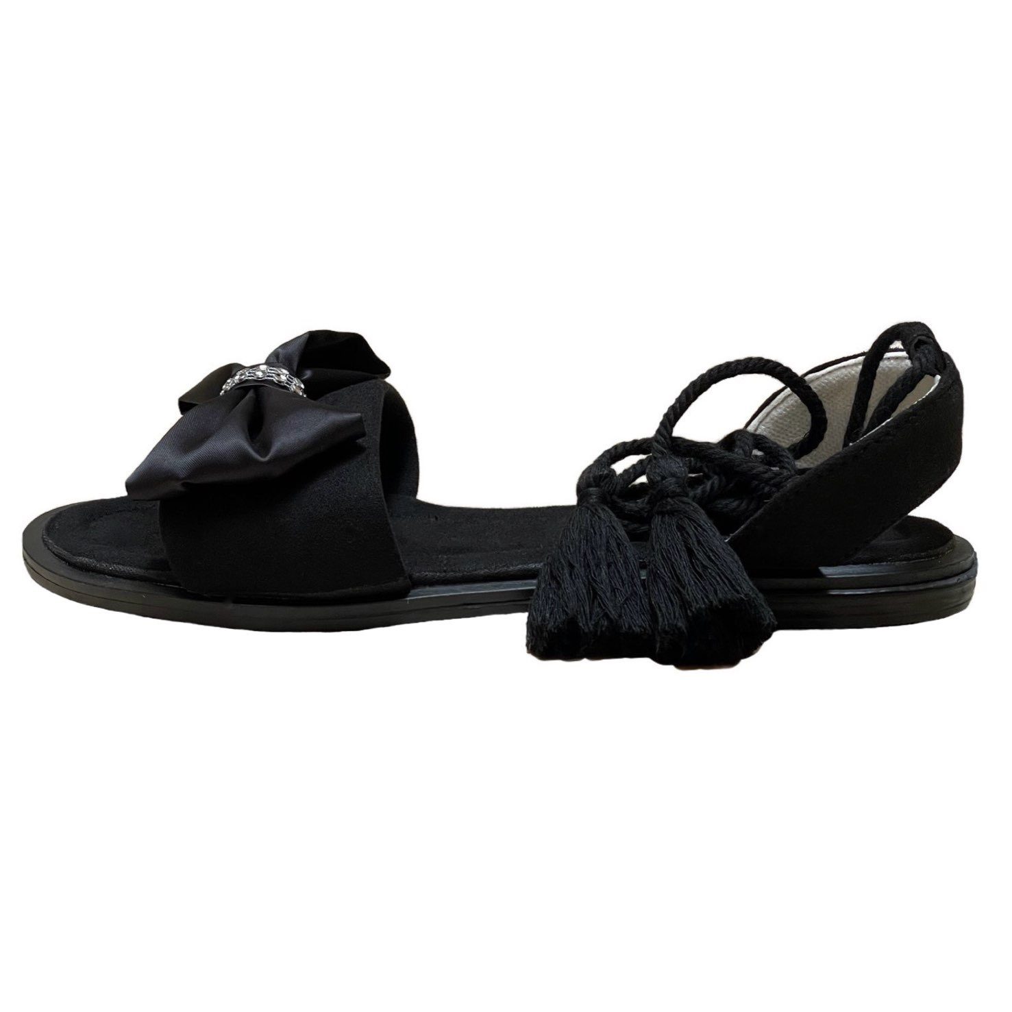 Price and Buy Open Toe Casual Flat Sandals for Women Model Bow - Image 3