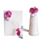 Price and Buy Orchid-Model Weddign Sugar Cone Set, with Baleh-Boroon Notebook