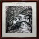 Price and Buy Original Black Pen Drawing with beauiful Eyes of Baby Girl Dsign
