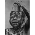 Price and Buy Original Black Pen Drawing with The Portrait of Playful Kid