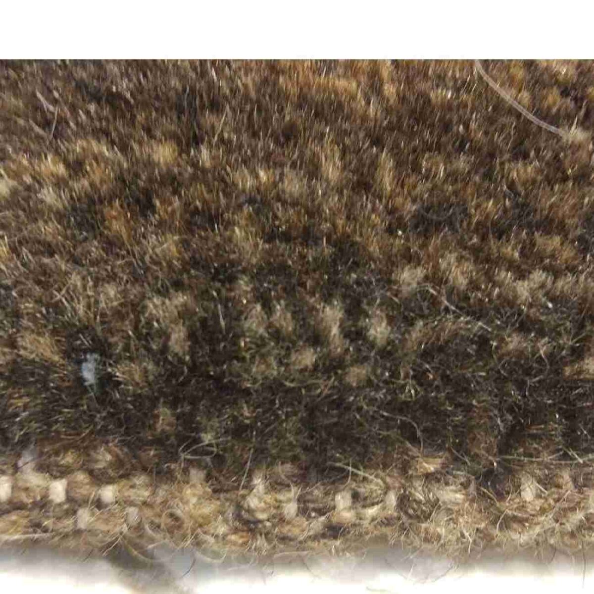Price and Buy Original Genuine Persian Gabbeh Wool Rug Handwoven in Fars Checkered Brown - Image 4