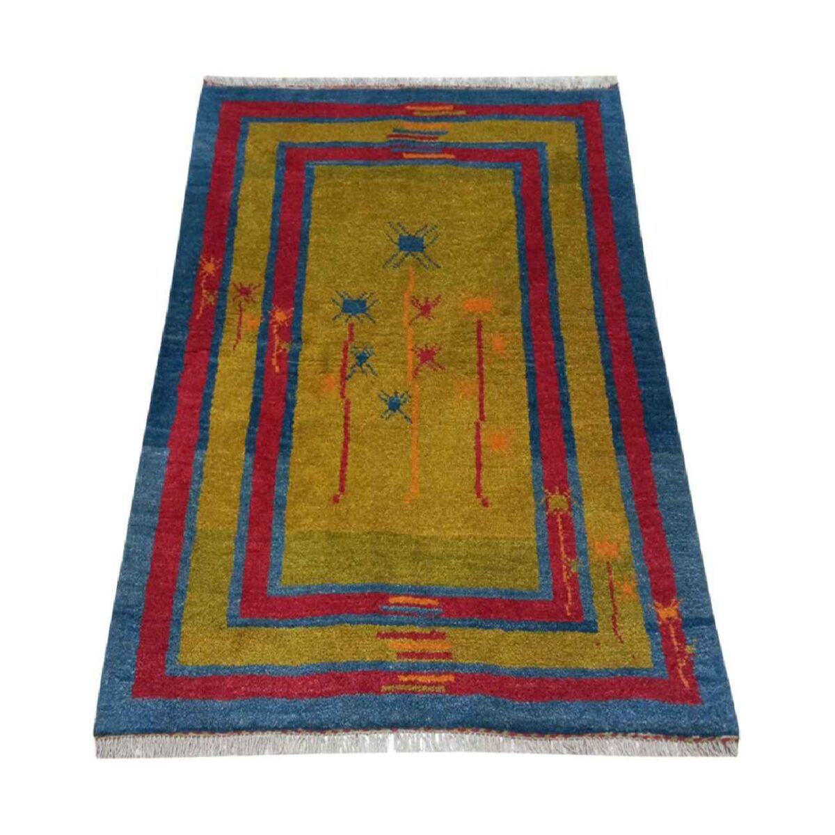 Price and Buy Original Genuine Persian Gabbeh Wool Rug Handwoven Yellow - Image 3
