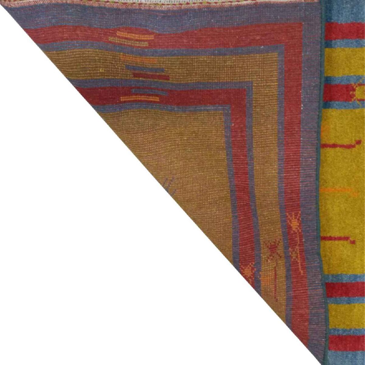 Price and Buy Original Genuine Persian Gabbeh Wool Rug Handwoven Yellow - Image 7
