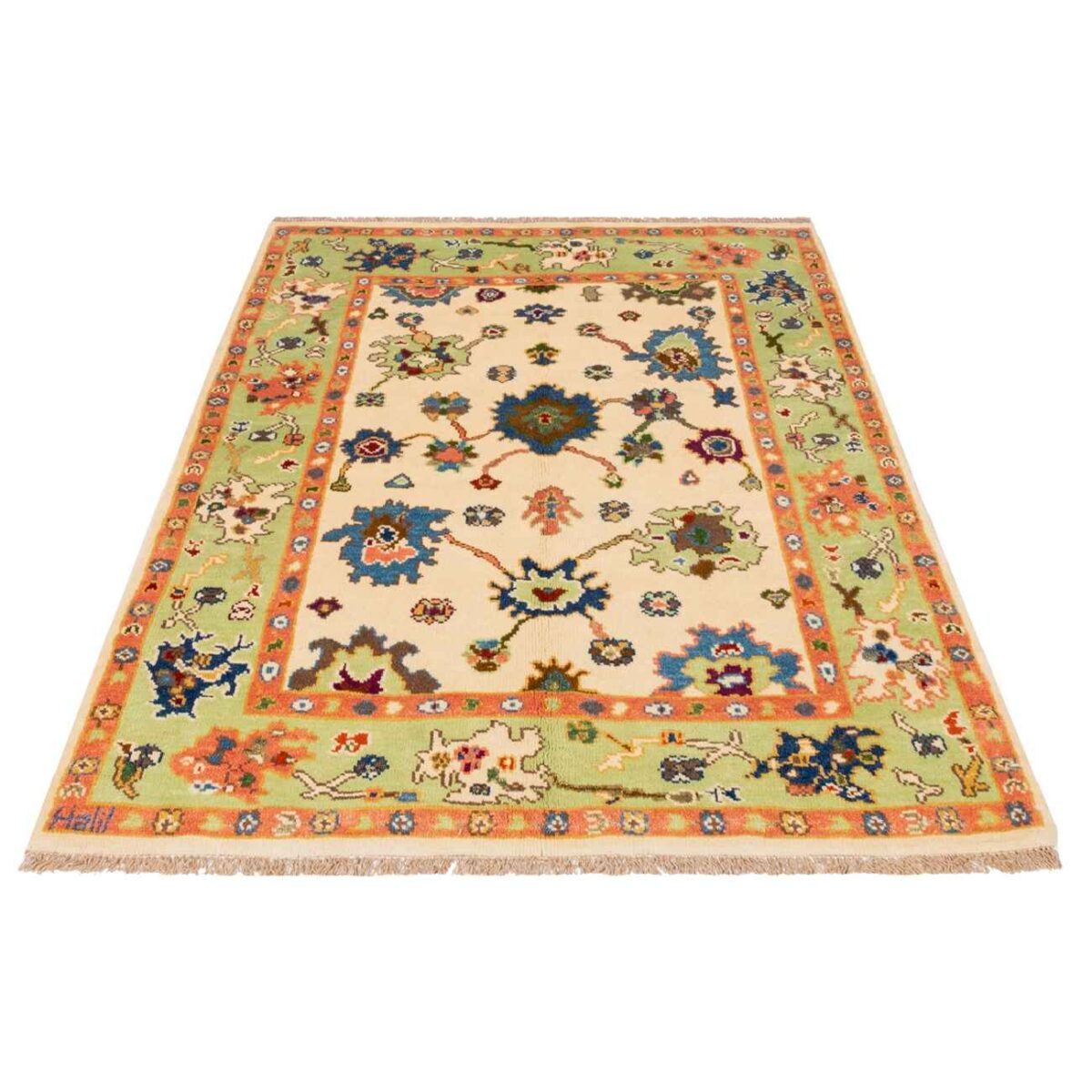 Price and Buy Original Persian Carpet with Wool Hand-Knotted in Kashmar Floral Bordered - Image 3