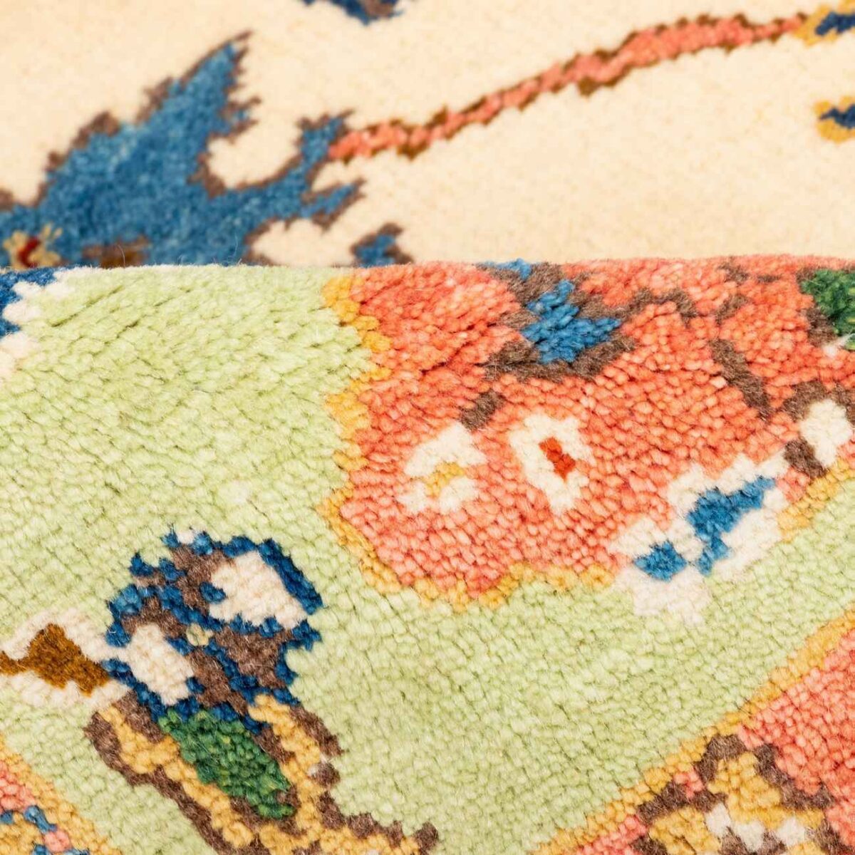 Price and Buy Original Persian Carpet with Wool Hand-Knotted in Kashmar Floral Bordered - Image 9
