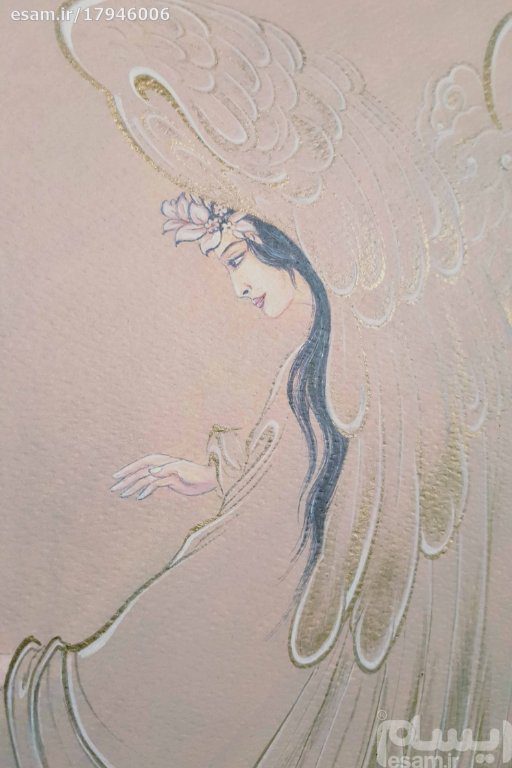 Price and Buy Original Persian Miniature Art Painting: Watercolor – Angel Callers - Image 5