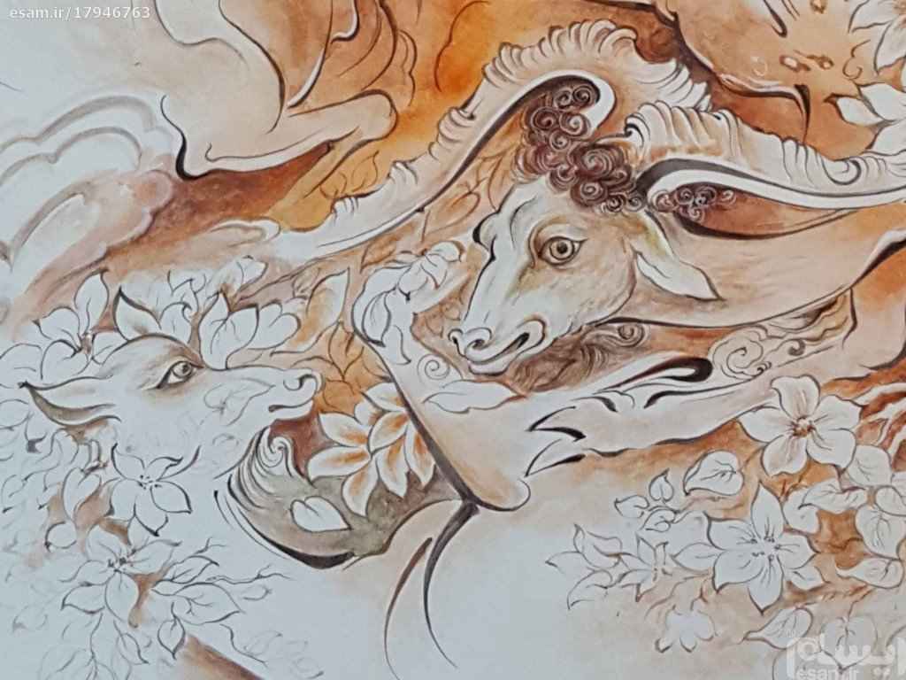 Price and Buy Original Persian Miniature Art Painting: Watercolor – Controversy - Image 3