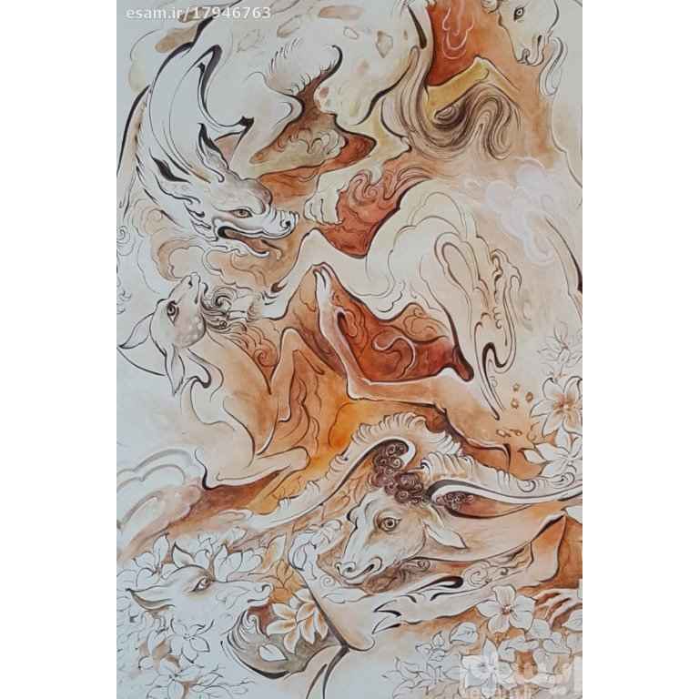 Price and Buy Original Persian Miniature Art Painting: Watercolor – Controversy - Image 4