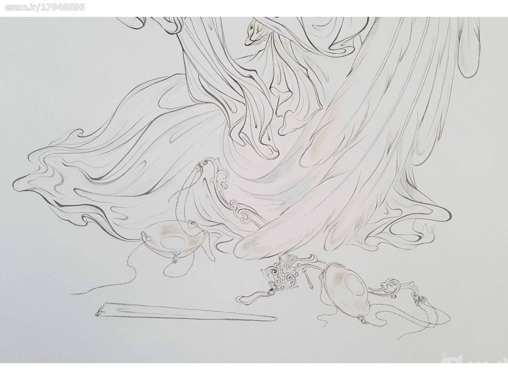 Price and Buy Original Persian Miniature Art Painting: Watercolor – Justice Angel - Image 5