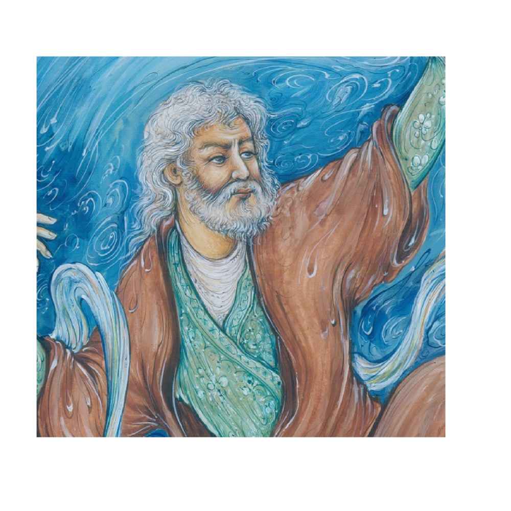 Price and Buy Original Persian Miniature Art Painting: Watercolor – Khayam by Rasoul Motamedi - Image 3