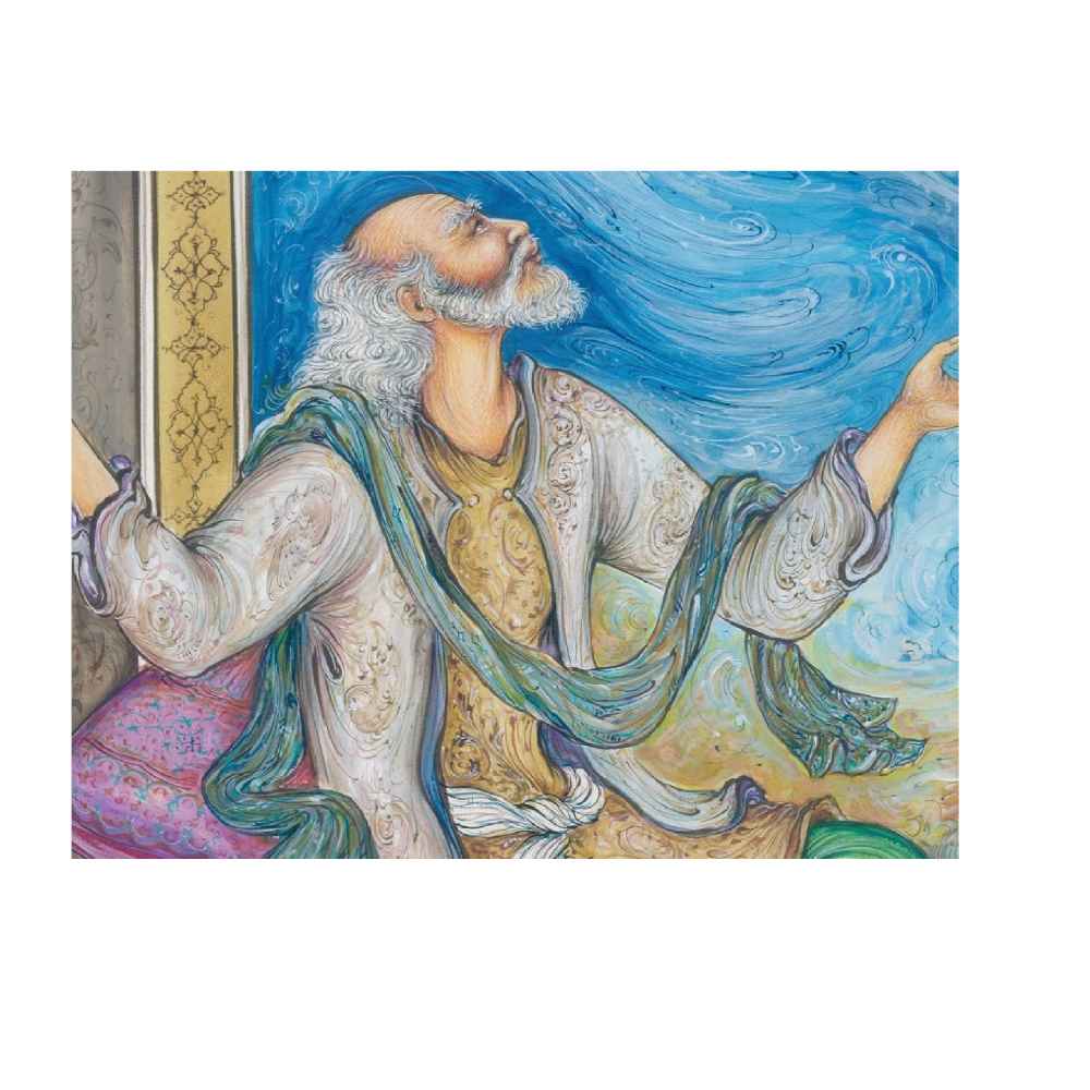 Price and Buy Original Persian Miniature Art Painting: Watercolor – Khayam by Rasoul Motamedi - Image 3