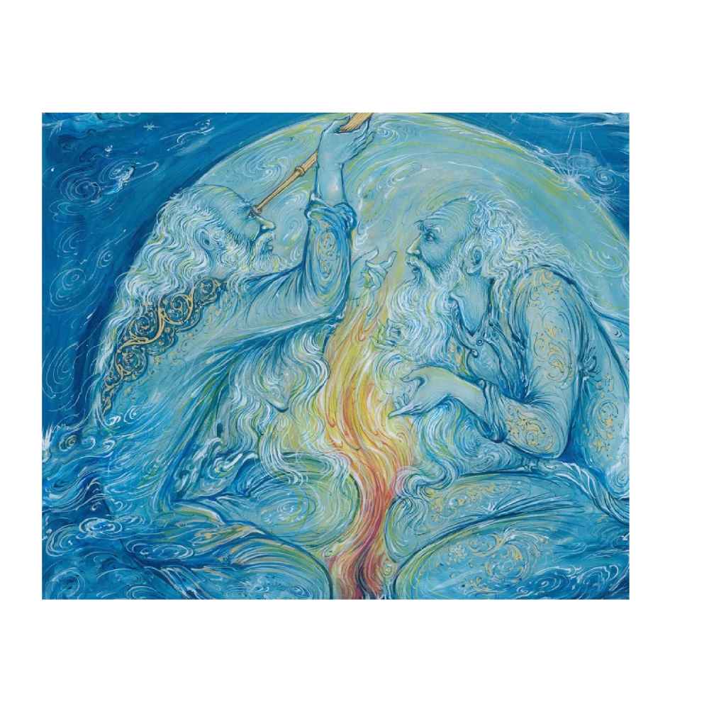 Price and Buy Original Persian Miniature Art Painting: Watercolor – Khayam Sun by Rasoul Motamedi - Image 3