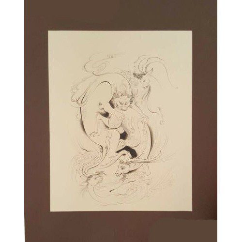 Price and Buy Original Persian Miniature Art Painting: Watercolor – Lion and Deer_68f27a8418dcb.jpeg Price and Buy Original Persian Miniature Art Painting: Watercolor – Lion and Deer