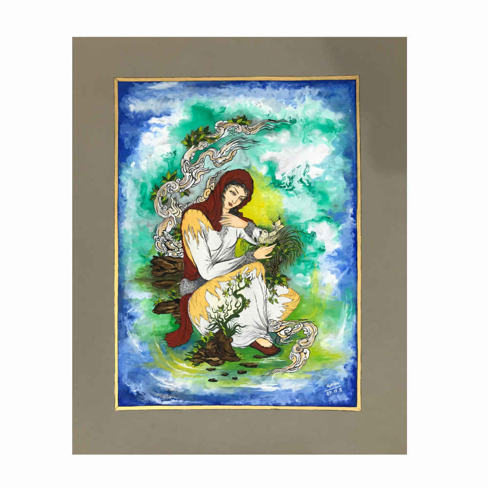 Price and Buy Original Persian Miniature Art Painting: Watercolor – Women by Rasoul Motamedi