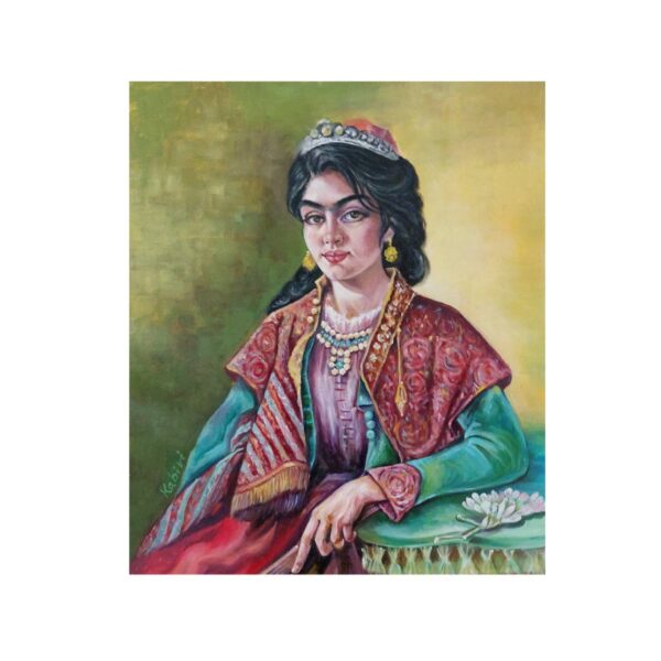 Price and Buy Original Persian Qajar Art Painting: Oil on Canvas, Qajar Girl Portrait_68ffa4ad8d896.jpeg Price and Buy Original Persian Qajar Art Painting: Oil on Canvas, Qajar Girl Portrait