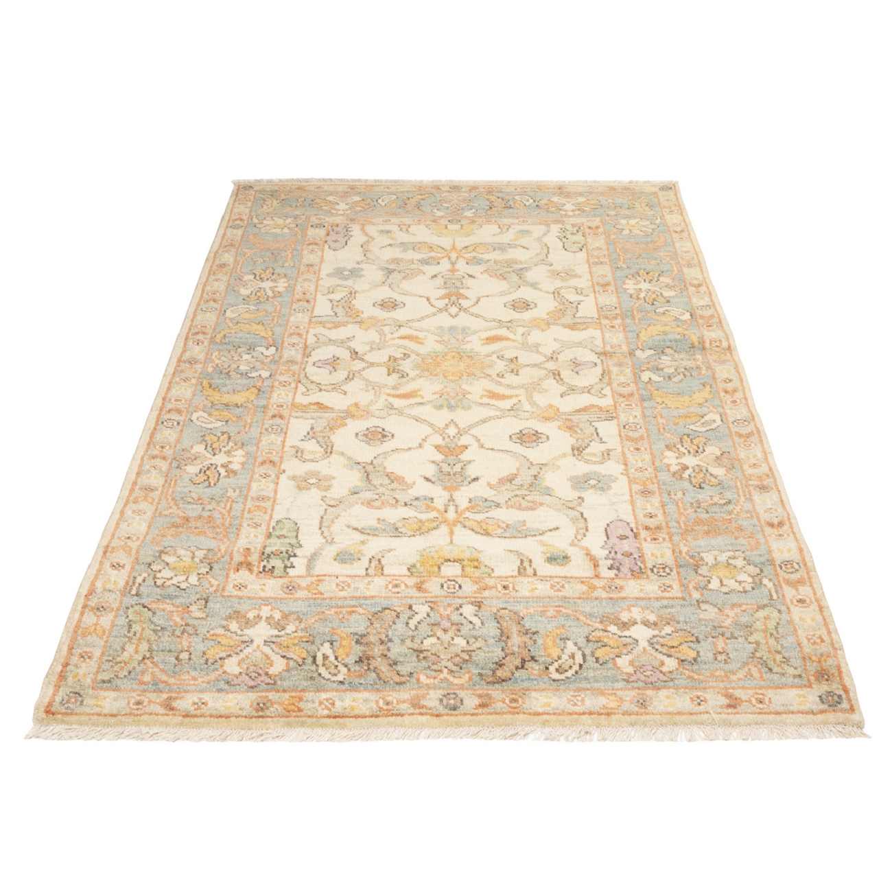 Price and Buy Original Persian Wool Carpet Hand-Knotted in Shiraz Bordered Cream - Image 4