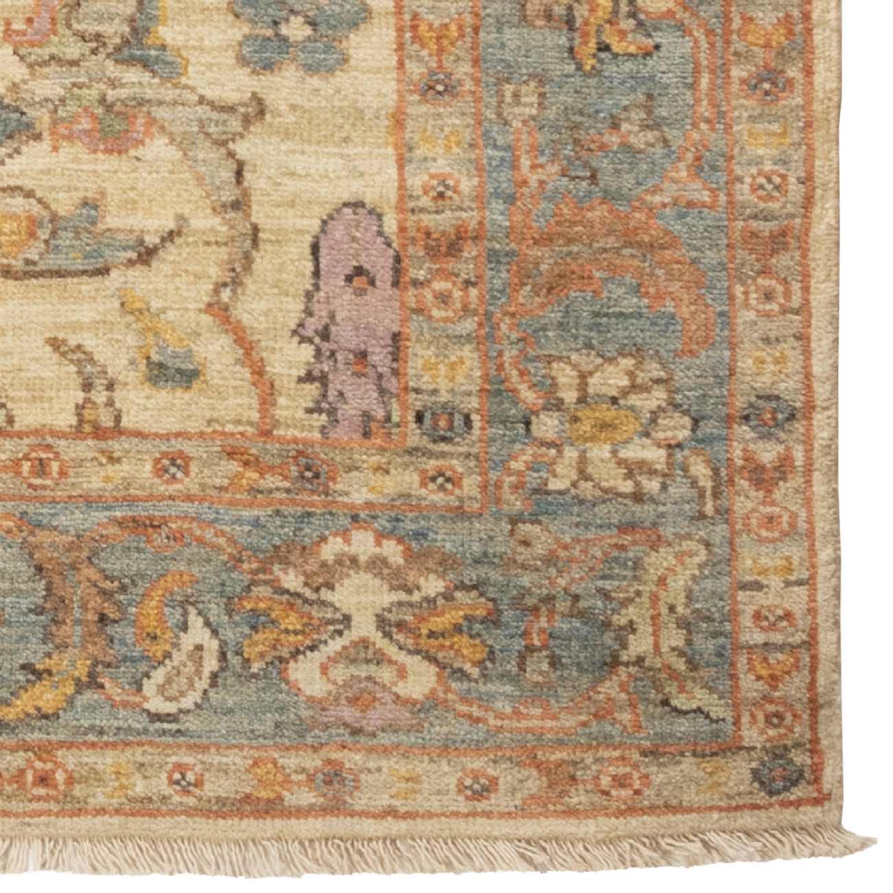 Price and Buy Original Persian Wool Carpet Hand-Knotted in Shiraz Bordered Cream - Image 5
