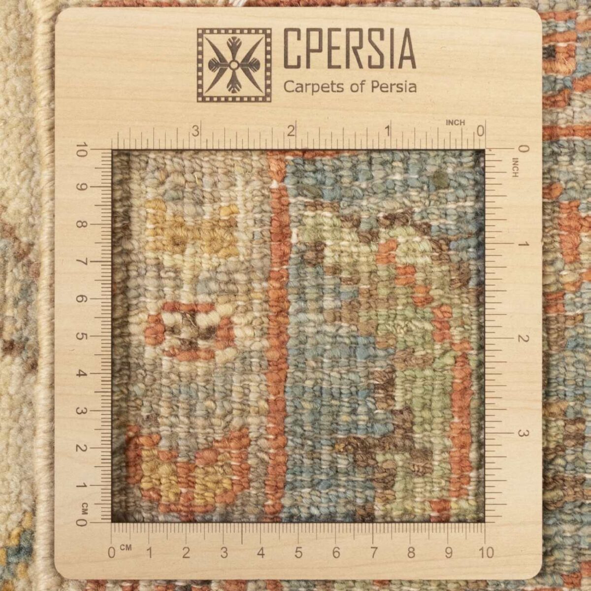 Price and Buy Original Persian Wool Carpet Hand-Knotted in Shiraz Bordered Cream - Image 7