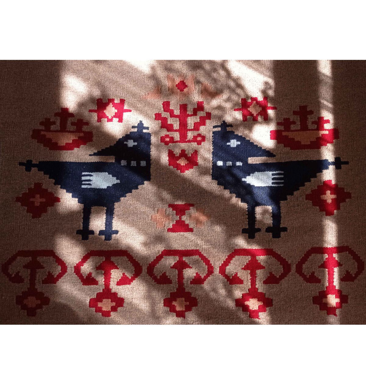 Price and Buy Original Persian Wool Kilim Rug Handwoven in Isfahan Mina Bird - Image 4