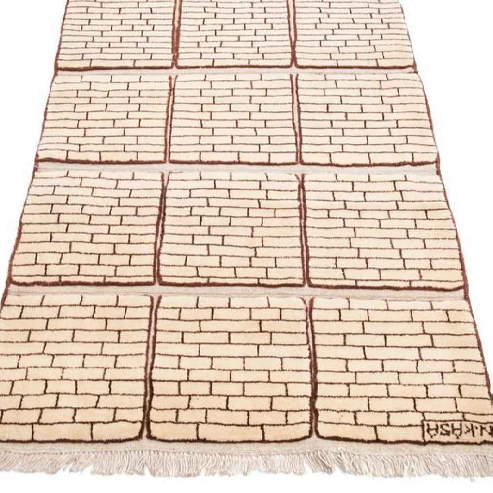 Price and Buy Original PGenuine Persian Gabbeh Wool Rug Handwoven Brick Wall - Image 5