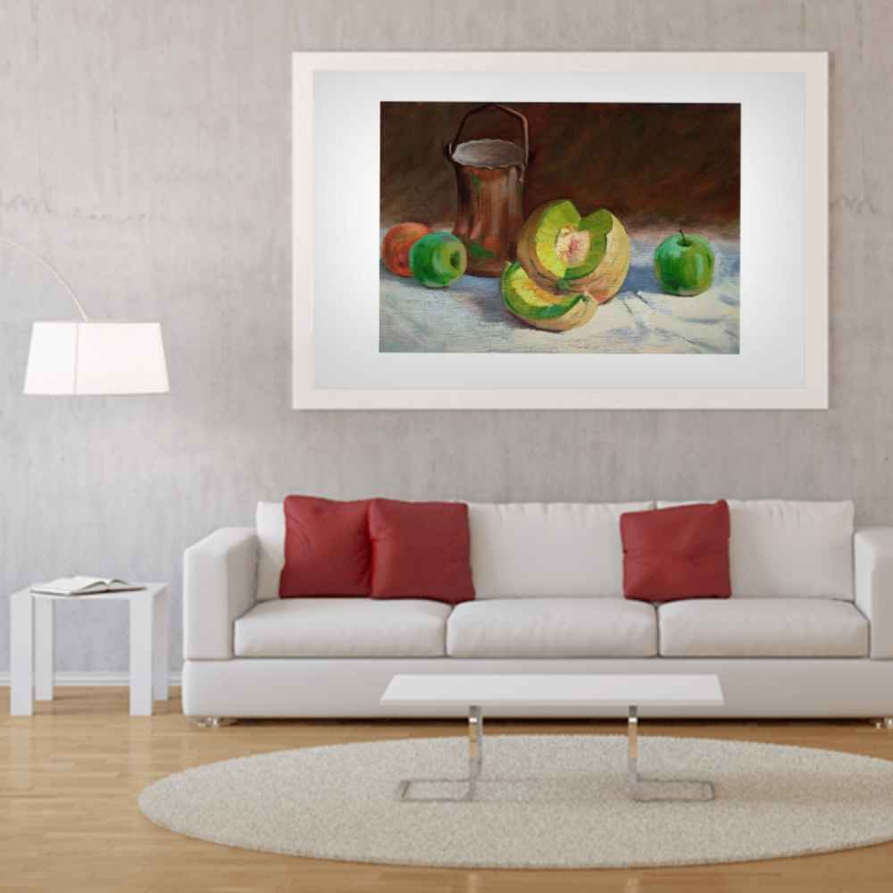 Price and Buy Original Realism Art Painting – Oil on Cardboard, Fruits - Image 3
