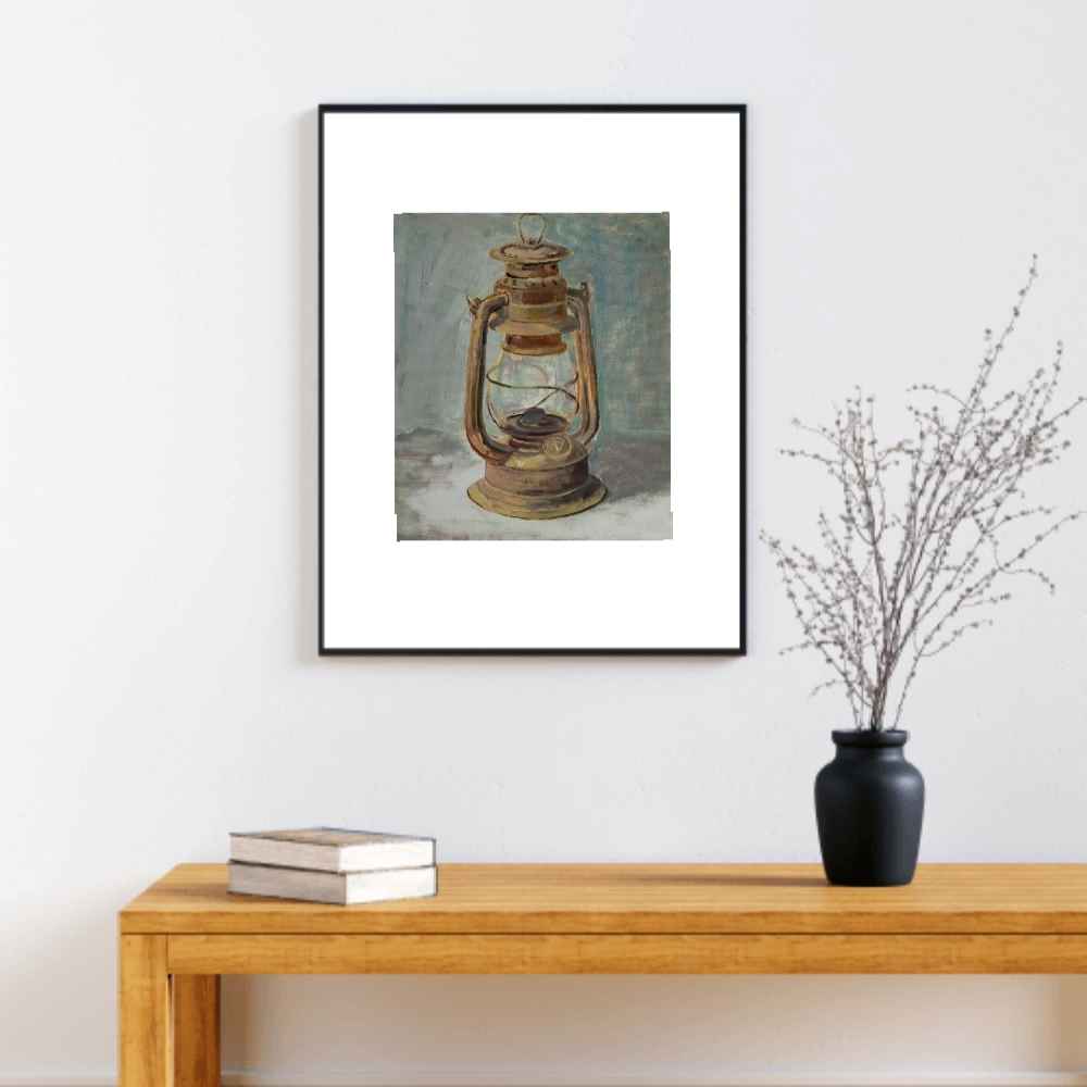 Price and Buy Original Realism Art Painting – Oil on Cardboard, Lantern Light - Image 3