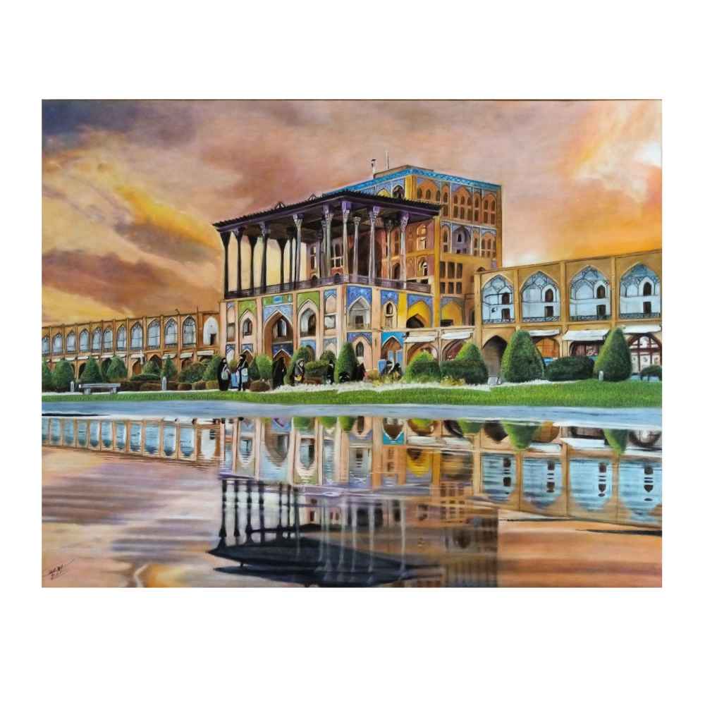 Price and Buy Original Realism Drawing – Pastel on Cardboard, Aali Qapu Palace