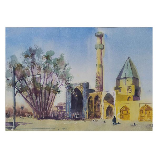 Price and Buy Original Realism Painting – Watercolor on Cardboard, Jameh Mosque by Bijan Ghahramani_68ffe9da20568.jpeg Price and Buy Original Realism Painting – Watercolor on Cardboard, Jameh Mosque by Bijan Ghahramani