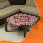 Price and Buy Ornate Persian Velvet Tablecloth with Intricate Geometric Motif