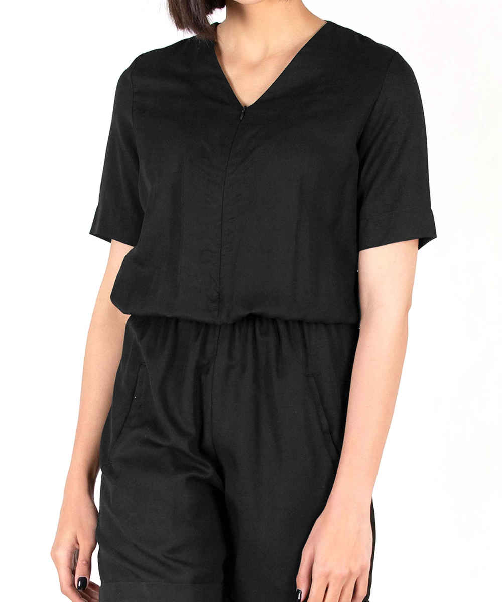 Price and Buy Overall Casual Romper for Women with Short Leg Navy Blue - Image 3