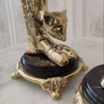 Price and Buy Pair of Bronze Cat Sculptures Elegant Design A Timeless Masterpiece of Art - Image 3