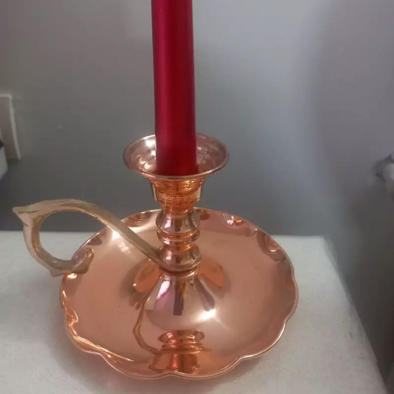 Price and Buy Pair of Handcrafted Elegant and Vintage Style copper candlesticks, nano-coated - Image 5
