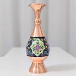 Price and Buy Pardaz Decorative Copper Vase – Artisan Handcrafted with Persian Minakari Enamel, Perfect for Tabletops and Shelves - Image 3