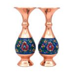 Price and Buy Pardaz Decorative Copper Vase – Stunning Handcrafted Piece with Persian Minakari Enamel, Set of 2