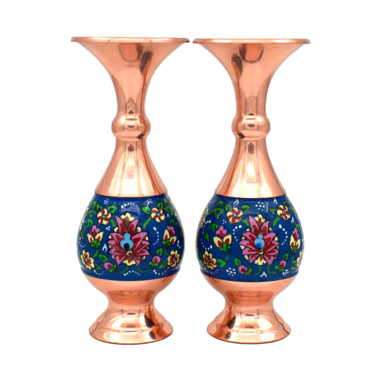 Price and Buy Pardaz Decorative Copper Vase – Stunning Handcrafted Piece with Persian Minakari Enamel, Set of 2_6903bad78e210.jpeg Price and Buy Pardaz Decorative Copper Vase – Stunning Handcrafted Piece with Persian Minakari Enamel, Set of 2 - Image 1