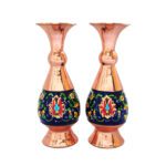 Price and Buy Pardaz Decorative Copper Vase – Stunning Handcrafted Piece with Persian Minakari Enamel, Set of 2 - Image 3