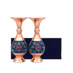 Price and Buy Pardaz Decorative Copper Vase – Stunning Handcrafted Piece with Persian Minakari Enamel, Set of 2 - Image 4