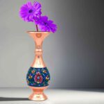 Price and Buy Pardaz Decorative Copper Vase – Stunning Handcrafted Piece with Persian Minakari Enamel, Set of 2 - Image 6