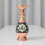 Price and Buy Pardaz Decorative Copper Vase – Unique Handcrafted with Persian Minakari Enamel - Image 4