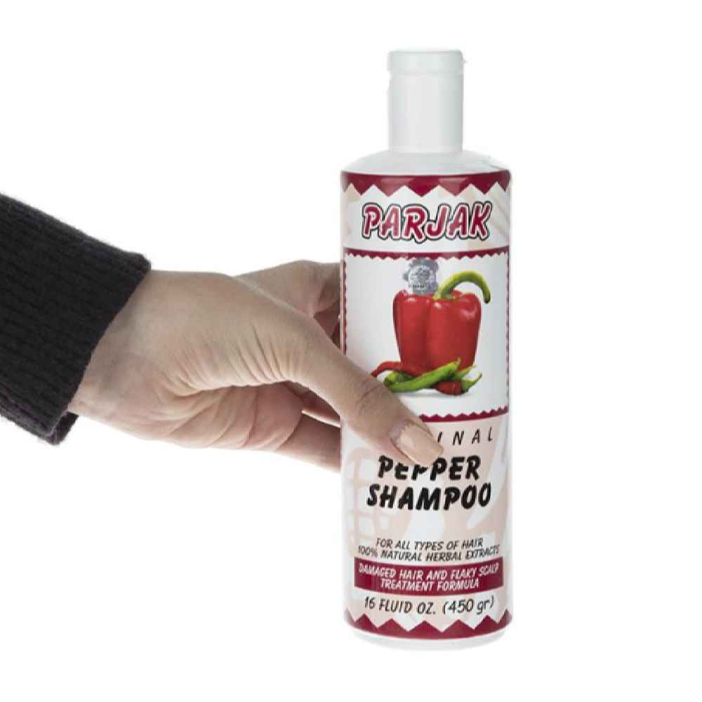 Price and Buy Parjak Pepper Shampoo for All Hair Types – Stimulates Scalp & Hair Growth 450 ml (Pack of 4) - Image 4
