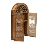 Price and Buy Patiko Key Holder – Traditional Mirror-Embedded Window Design with Shelf & 4 Hooks - Image 3