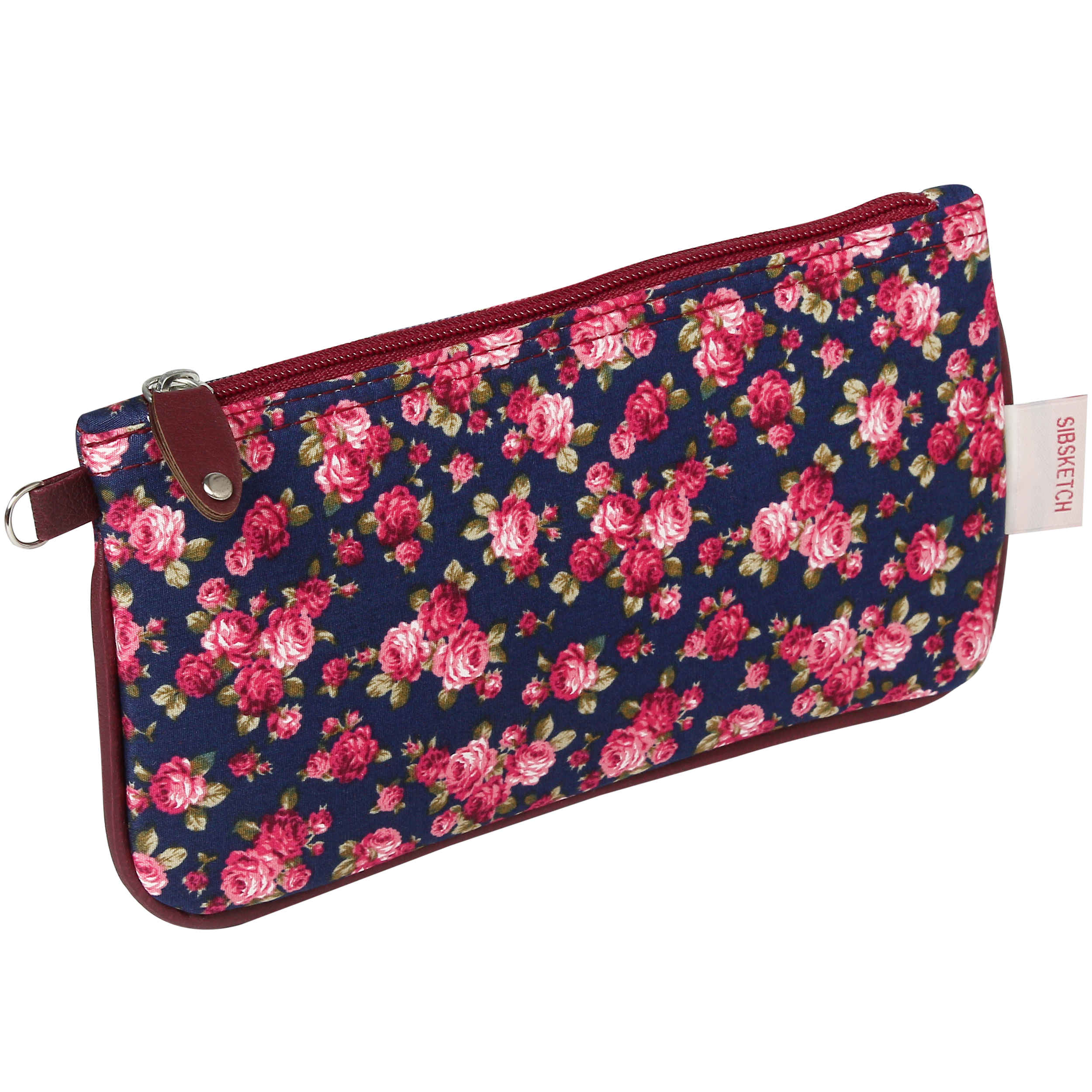 Price and Buy Pencil Pouch Floral Design for School & Office with Wrist Strap_68ff36bf635da.jpeg Price and Buy Pencil Pouch Floral Design for School & Office with Wrist Strap - Image 1