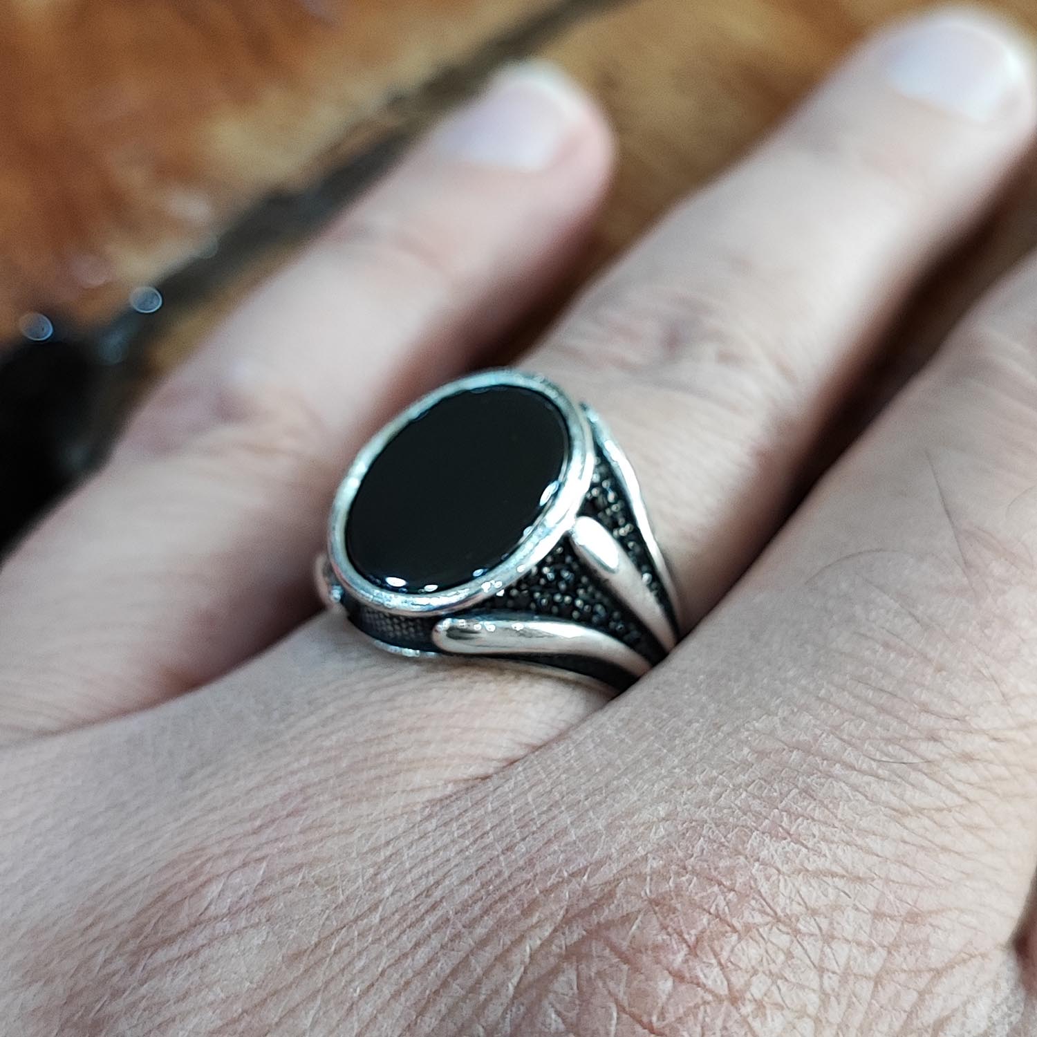 Price and Buy Persian Agate Silver Ring for Men Elegance Pedram - Image 3