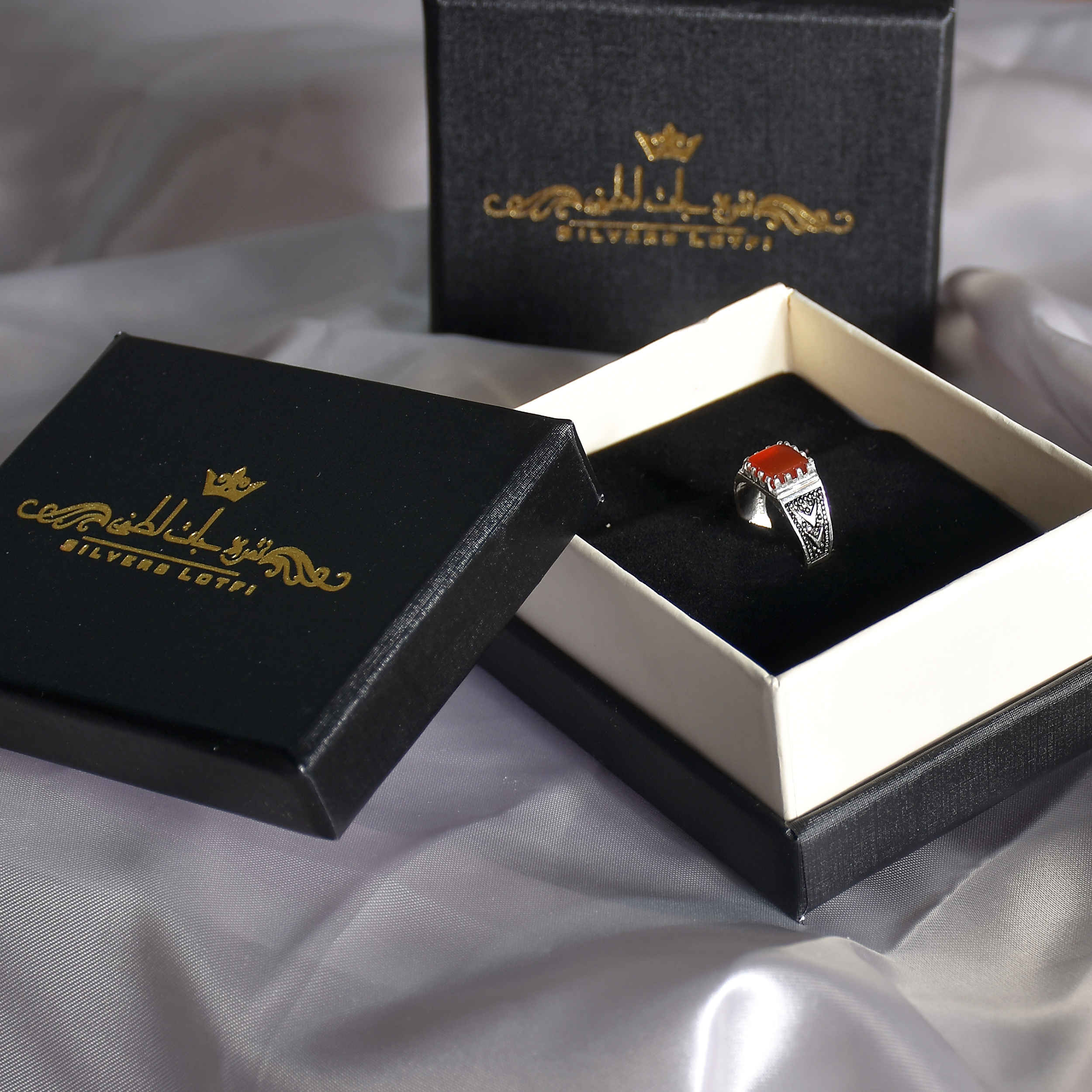 Price and Buy Persian Agate Silver Ring for Men Elegance Red Model ANMS - Image 7