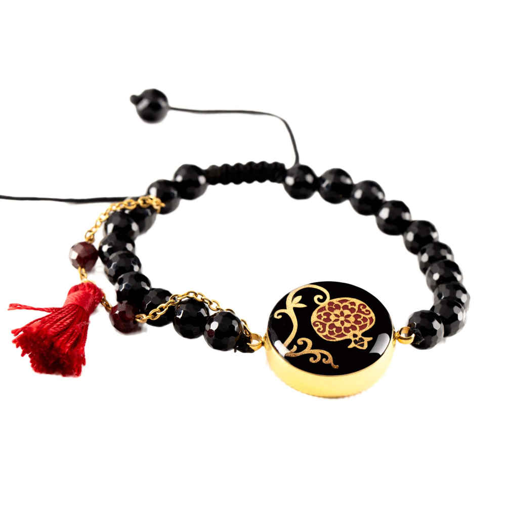 Price and Buy Persian Beaded Bracelet for Women – Black Anar - Image 3