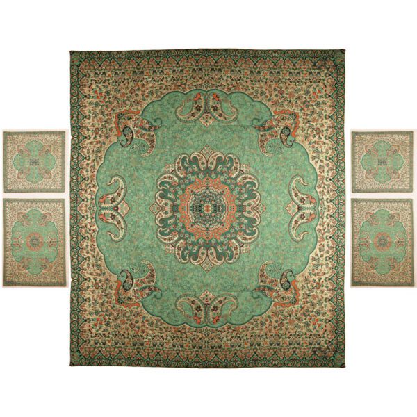 Price and Buy Persian Bedspread Set – Oriental Style Double Size with Termeh Fabric – Green Reyhan_68fcb2778f108.jpeg Price and Buy Persian Bedspread Set – Oriental Style Double Size with Termeh Fabric – Green Reyhan