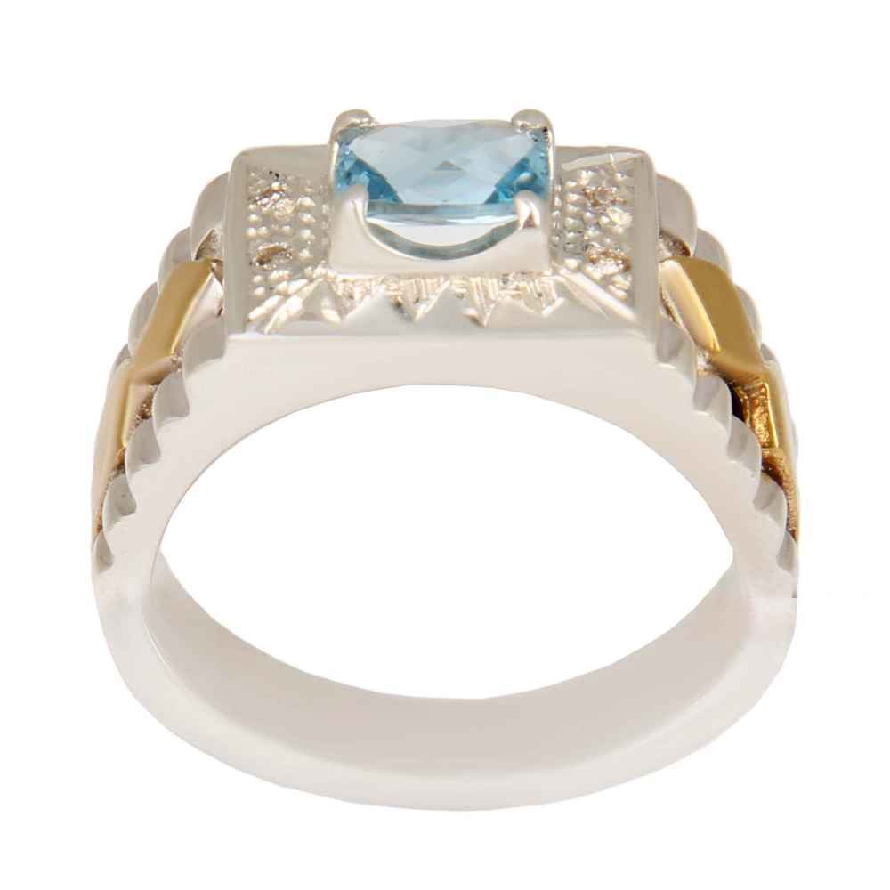 Price and Buy Persian Blue Topaz Silver Ring for Men Emad