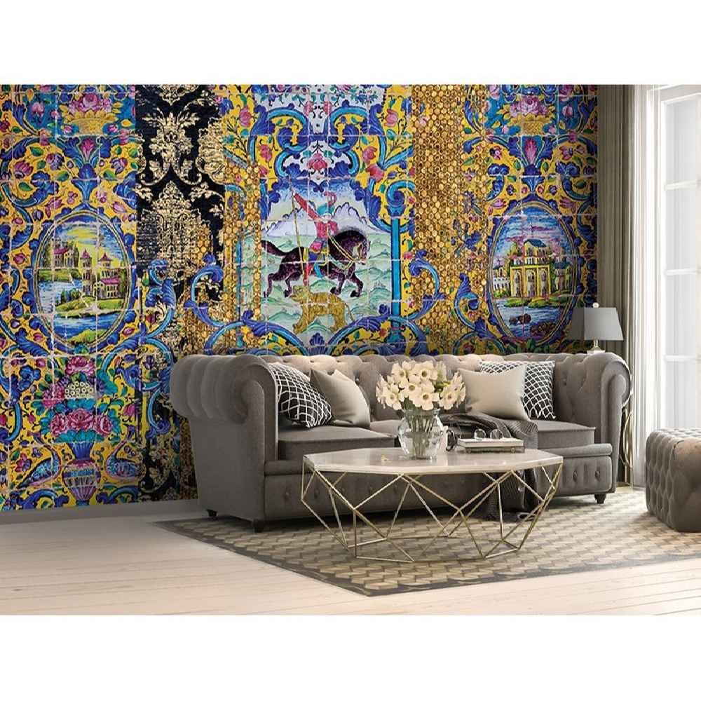 Price and Buy Persian Blue Traditional Wall Mural Model Horse for Modern Interiors - Image 3