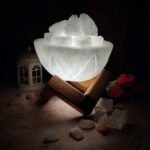 Price and Buy Persian Bowl Salt Lamp – Natural Rock Salt Chunks & Wooden Base - Image 3